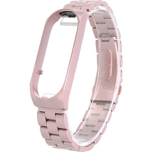 Women Luxucy Replacement Strap For Xiaomi Mi Band 5 Metal Stainless Steel Wrist Band Bracelet With Frame Watch Accessories