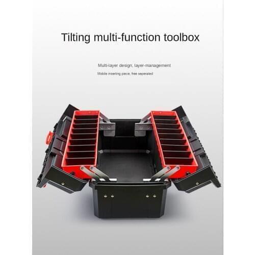 Three Layer Folding Toolbox Household Multi-Function Portable Maintenance Hardware Storage Box Electrical Industrial Grade Large