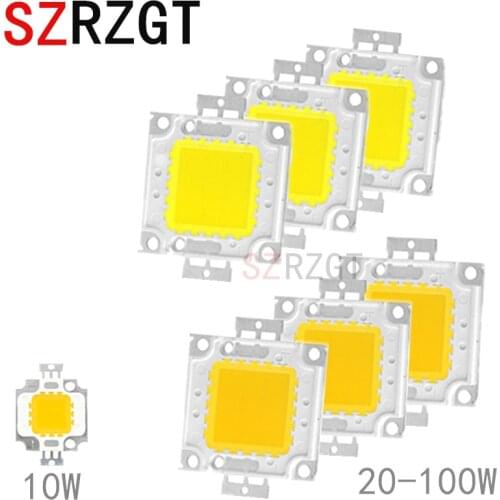 High Power Epistar Cob Led Integrated Chip 12V - 15V 10W 20W 30W 50W SMD White Chips for Floodlight Lawn lights Spotlight