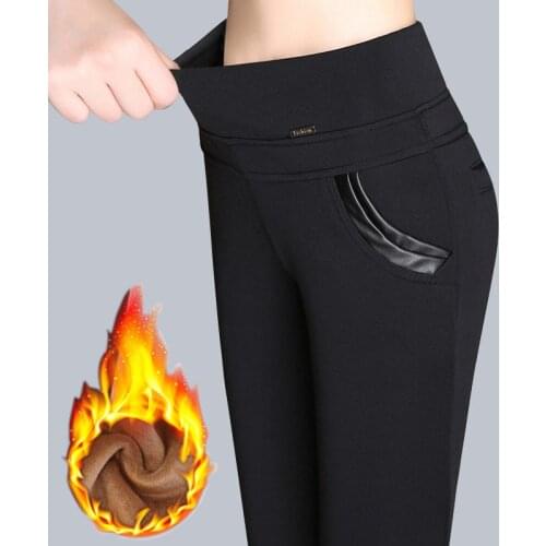 Pus Size 6XL Leggings Autumn Winter Plus Velvet Leggings Women High Waist Skinny Legging Long Slim Pants Warm Winter Leggings