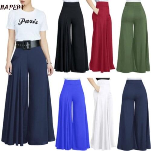 Women Casual Loose Pleated Wide Leg Pants Palazzo Pants Spring Summer Hight Waist Elegant Pantalon Office Ladies Trousers CA8035