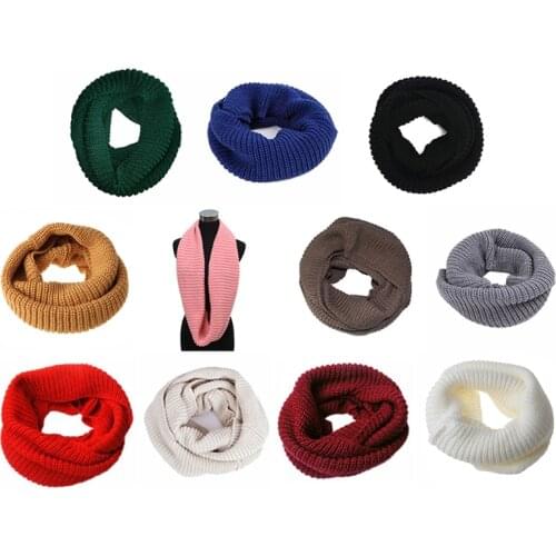 Winter Cable Ring Scarf Women Infinity Scarves Winter Warm Womens Nice Infinity 2Circle Cable Knit Cowl Neck Long Scarf Shawl