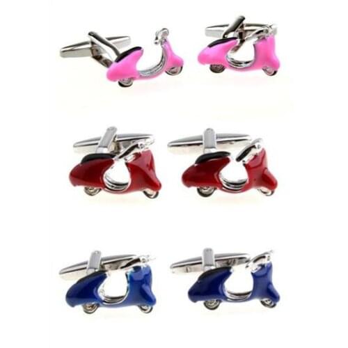10pairs/lot Motorcycle Cufflinks Pink/Red/Blue Enamel Motorbike Cuff Links Shirt Cuff Button Mens Jewelry Accessory Gift