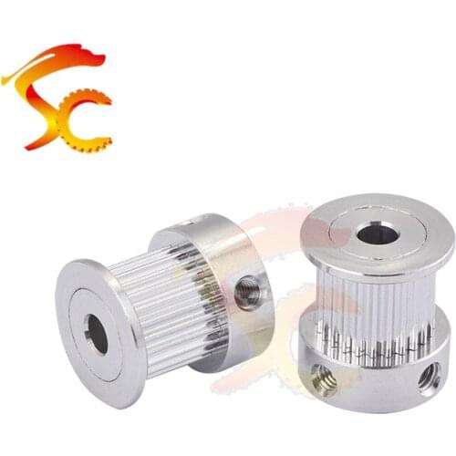 10pcs/lot GT2 24teeth timing Pulley Bore 5mm/8mm 24 teeth Alumium for belt width 9mm or 10mm for 3D printer