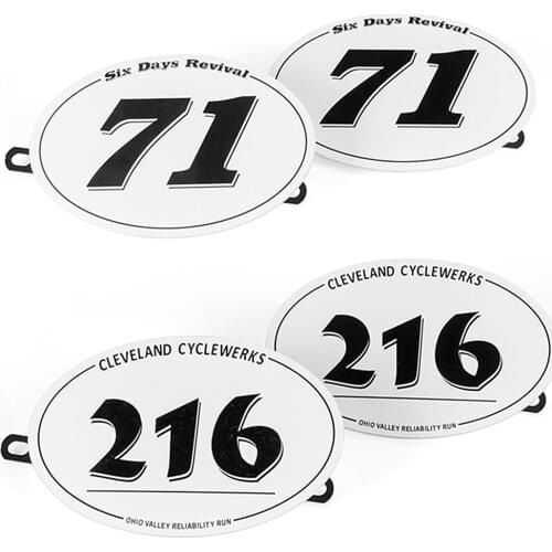 ABS Vintage Motorcycle modified cafe racer climbing number Table NUMBER PLATE NO.71/NO.216 for MOTO CAFE RACER Tracker Scrambler