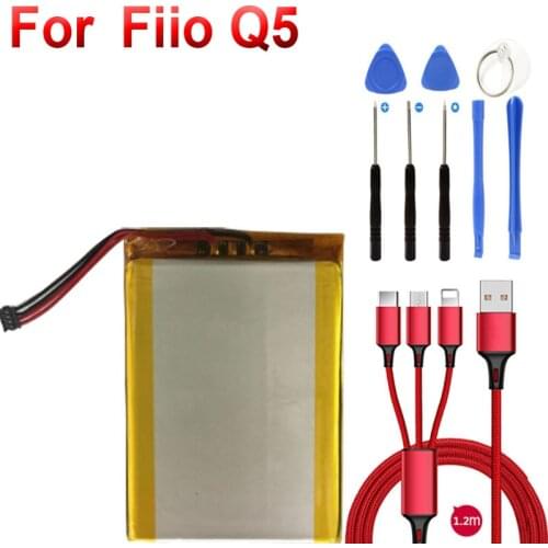 3.7V 4000mAh Battery for FIIO Q5 Player New Li-po Polymer Rechargeable Accumulator Pack Replacement
