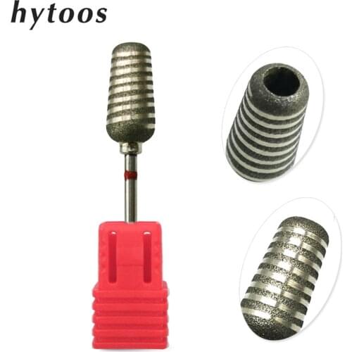 HYTOOS Tornado Diamond Pedicure Drill Bit 3/32" Cutters for Pedicure Salon Foot Care Remove Callus Tools Nails Accessories
