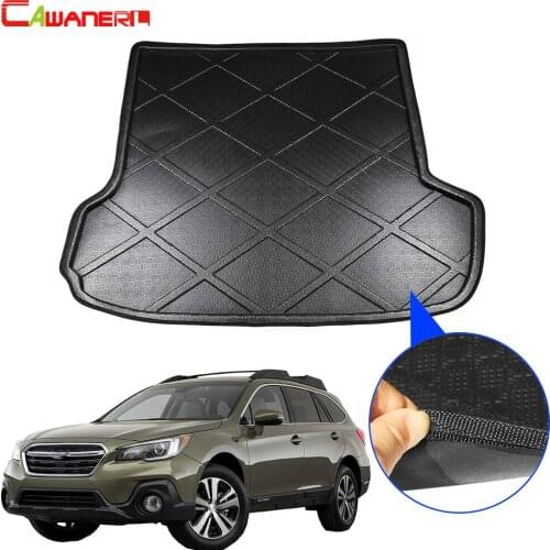 Cawanerl Car Boot Tray Liner Tail Trunk Mat Floor Cargo Kick Carpet Luggage Pad Accessories For Subaru Outback 2014 2015