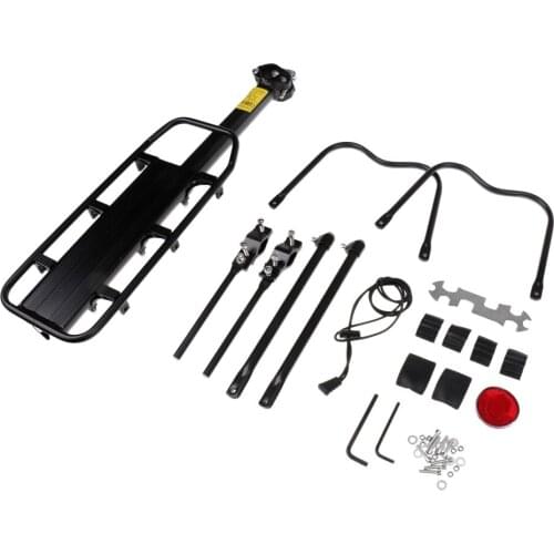 Bicycle Touring Carrier with Carrier Rack for Non-Disc Brake Mounts Frame-Mounted for Heavier Top & Side Loads Bike Cargo Racks