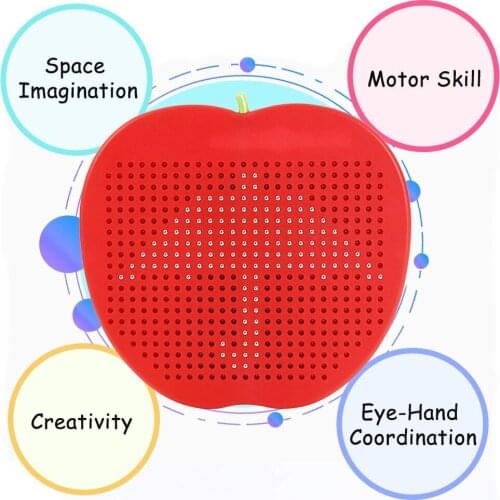 Large Magnetic Plastic Cute Easy to Carry Educational Toy Writing Board for Children