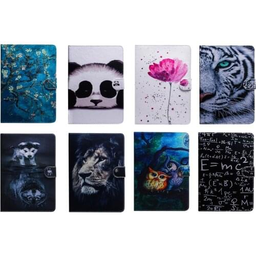 Tab A 10.1 SM-T510 panda Lion Tiger Stand Shell wallet Case For Samsung Galaxy Tab A 10.1 2019 T510 T515 SM-T515 Tablet Cover
