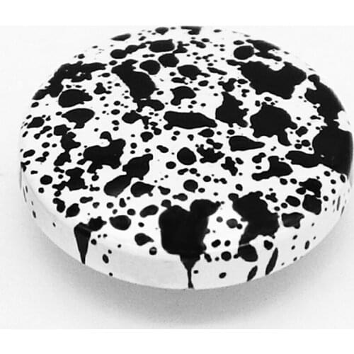 Black and white 20mm Curved shiny Metal Snap button fit snap jewelry DIY BLOOM CHUNKS DS801