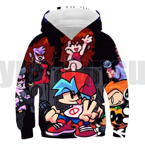 Boys Girls Kids Hoodie Game 3D Friday Night Funkin Hoodies Cartoon Casual Street wear Anime Clothes Children Oversize Sweatshirt