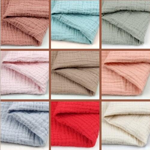 Cotton Crepe Gauze Pleats Double Layer Seersucker Pajamas Washed Cotton Home Clothing Confinement Clothing Baby Clothing Fabric