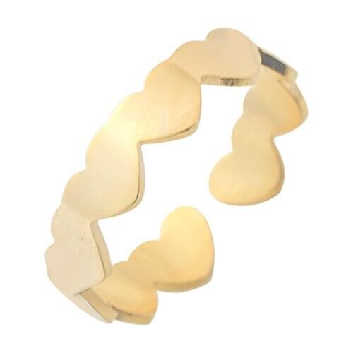 FAZZTONC Women's Gold Rings