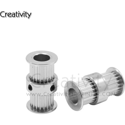 GT2-20T Double head Bore: 5mm/8mm and width : 10mm Synchronous wheel 3D Printer Part Timing pulley 2 GT for 3d print For Reprap