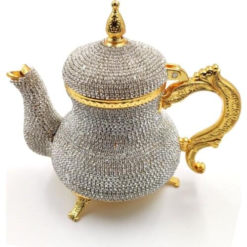 Crystal Turkish Teapots Arabic Tea Pot -1500 ml- Handmade Tea Set Traditional English Tea Coffee Kettle Boiler Home decoration
