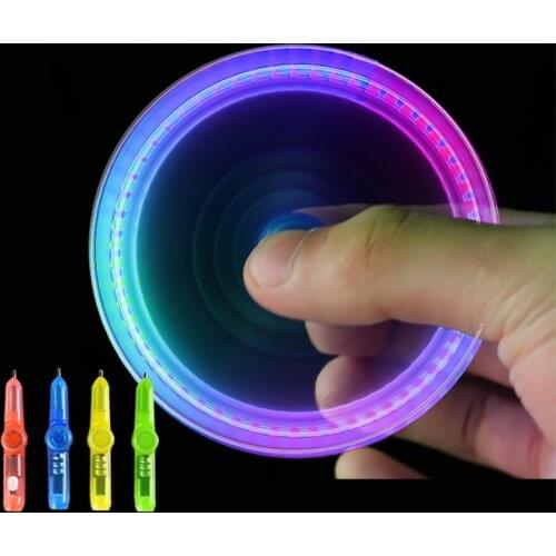 Interesting toy Fingertip Rotating spinner Gyro toy Pen Led Luminous Office toy