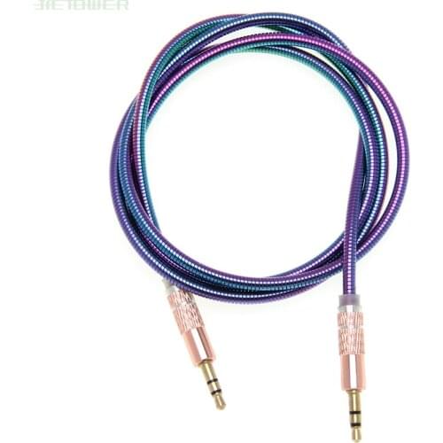 AUX Gradient Color Cable 3.5mm for Car Audio Cable Headphone Extension Code for Phone MP3 Car Headset Speaker 100pcs/lot