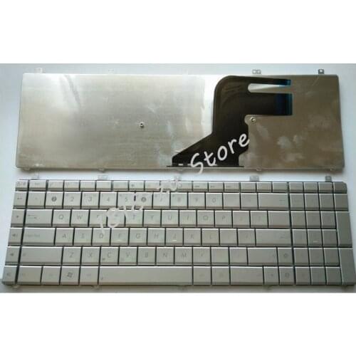 NEW Russian Layout Silver Laptop Keyboard for Asus N55 N55S N55SL N55SF N55X Silver replacement keyboard