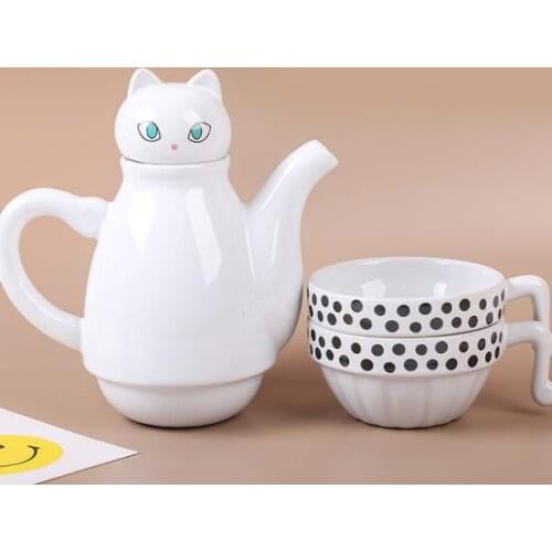 Creative Cute cat ceramic Mug cup sets Coffee Tea Milk Office Cup Ceramic tableware Morning porcelain cup Child Best Gift