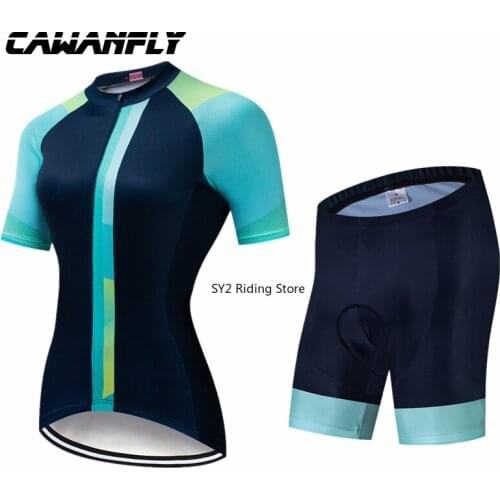 Summer Women Cycling Jersey Set Mountain Bike Clothing Racing Bicycle Clothes Ropa Ciclismo Girls Cycle Set Bib Short Pants