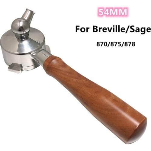 Single/Two Mouths 54mm Bottomless Portafilter For Breville/Sage870/878/879 with basket 바텀리스 مكينة قهوة filtro agua breville