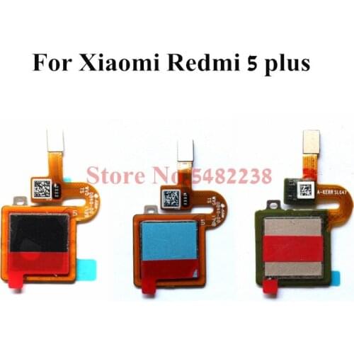 Original Fingerprint Sensor Flex Cable For Xiaomi Redmi 5 Plus 5P Touch ID Home Main Buttons Connector Fingerprint scanner Parts