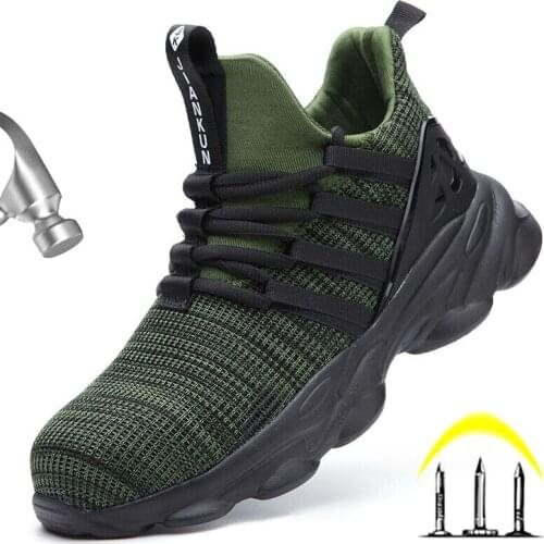 Luxury Brand Men Designer Safety Shoes Men Boots Steel Toe Work Shoes Comfort Work Boots Anti-smashing Indestructible Shoes