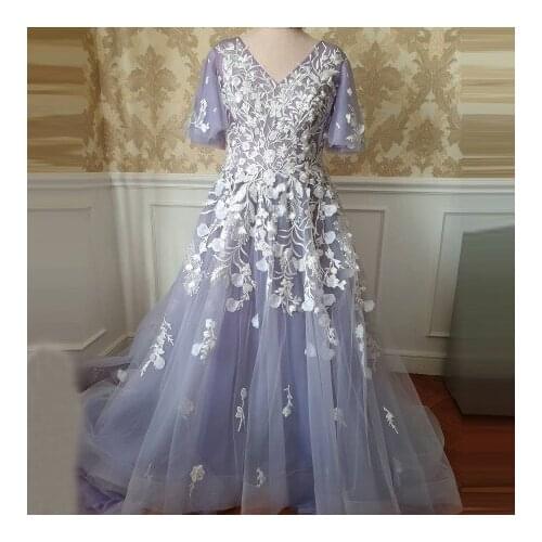 Luxury Lace Maternity Dresses For Photo Shoot Short Sleeves A Line Tulle Plus Size V Neck Pregnancy Dressing Gowns