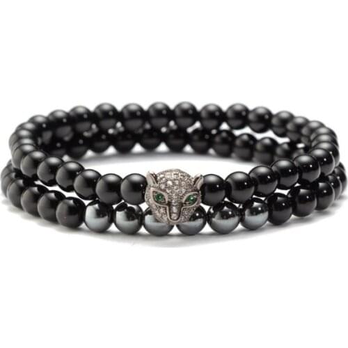 Leopard 8mm bohemian multicolor Agate beads Chakra Reiki Buddha Yoga Bracelet elastic adjustable Volcanic Stone Bangles cv24