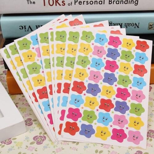10pcs Smiley Face Reward Stickers Decal Label Mother Teacher Praise Child Daily Gifts Toys Scrapbooking Stationery Decor Sticker