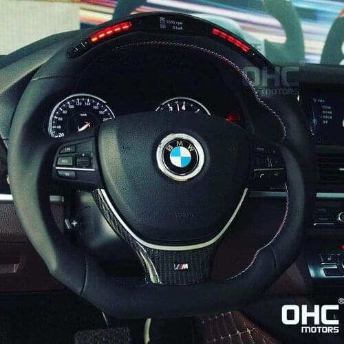 Real Carbon Fiber LED Steering Wheel compatible for BMW 7Seires from OHC Motors