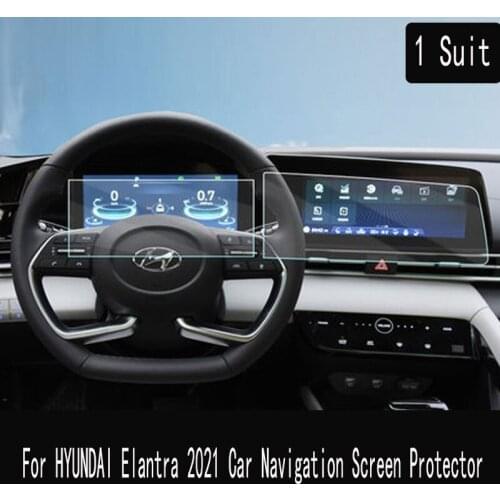 For HYUNDAI Elantra 2021 Car Navigation Screen Protector Central Control Display Screen Tempered Glass Screen Protective Film