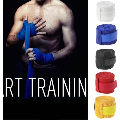 1pair 3m Cotton Bandage Boxing Wrist Bandage Hand Wrap Combat Protect Boxing Kickboxing Muay Thai Handwraps Training Gloves
