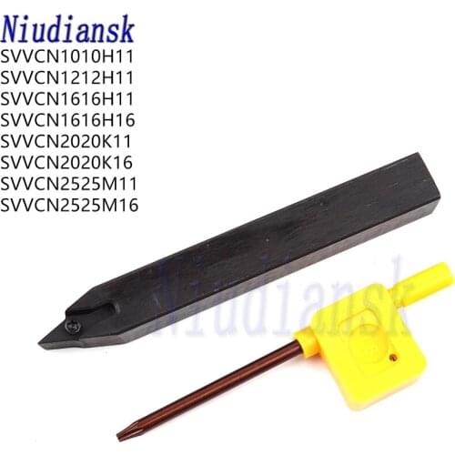 1pc SVVCN1010 SVVCN1212H11 SVVCN1616H11 CNC Lathe Tool SVVCN2020K16 Arbor SVVCN1616H16 SVVCN2525M16 External Turning Tool Holder