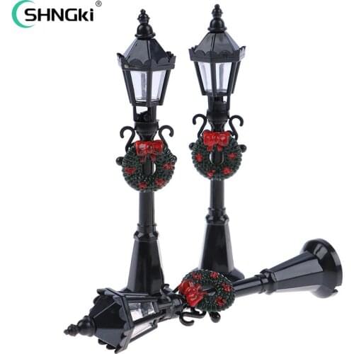 1pc Streetlight Shape Wedding Favor Party Supplies Decoration Lantern Micro Landscape Mini Garden Home Decor Miniatures DIY Doll