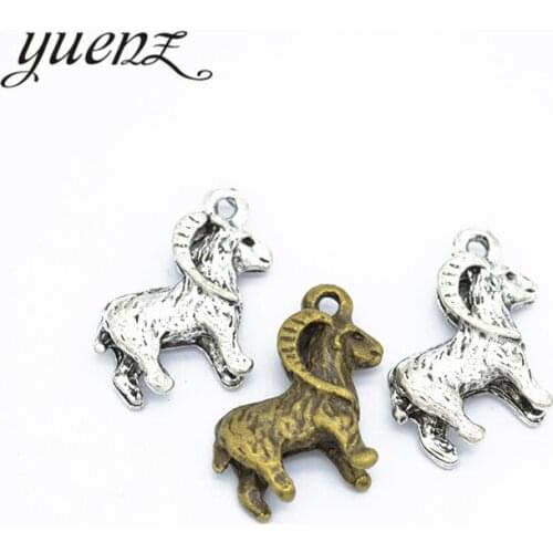 YuenZ 10pcs Ram Pendant Charms fit Charm Bracelets & Necklaces jewelry 22*15mm D9234