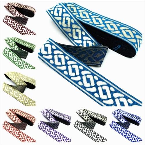 3 Yards Ethnic Embroidery Lace Ribbon Boho Lace Trim DIY Clothes Bag Accessories Embroidered Fabric #50-60