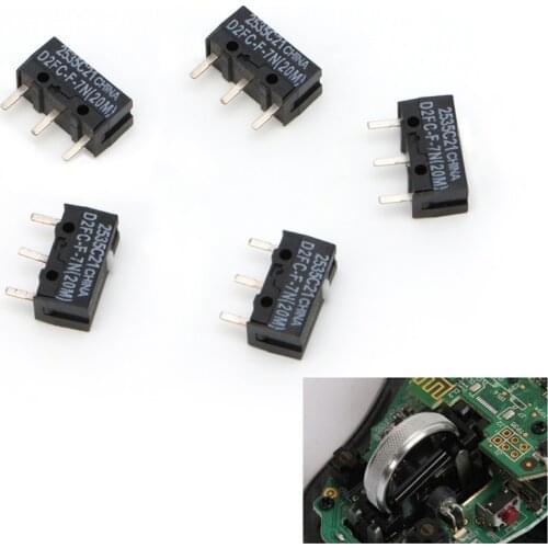 5Pcs 20M Micro Switch D2FC-F-7N For Mouse Replacement Substitute Tested