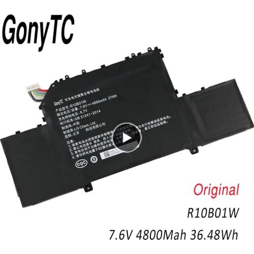 GONYTC R10B01W R10BO1W Laptop Battery for Xiaomi Mi Air 12.5" Series Tablet 7.6V 4800mAh/36.48WH