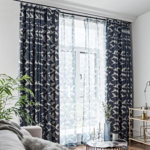 GYC2300 European Style Modern Peace Pigeon 3D Curtains Home Decoration Bedroom Window Fabric Drapes