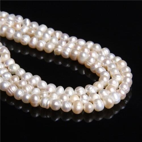 5-5.5mm 100% Natural Baroque white freshwater loose pearls beads Cultured Pearls Beads for jewelry making DIY Bracelet Necklace