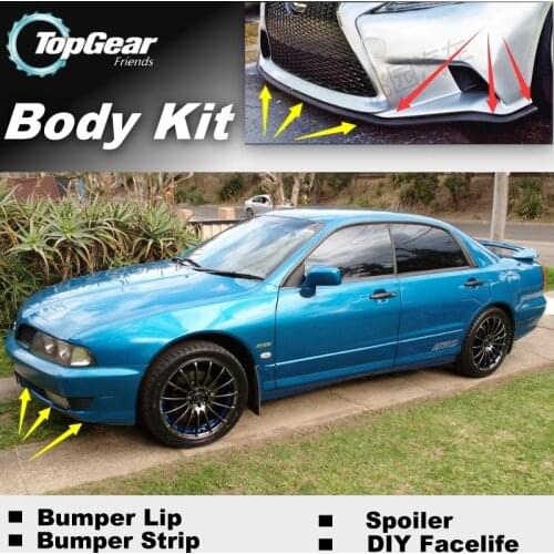 Bumper Lip Deflector Lips For Mitsubishi Magna 1996~2005 Front Spoiler Skirt For TopGear Fans Car Tuning / Body Kit Wing / Strip