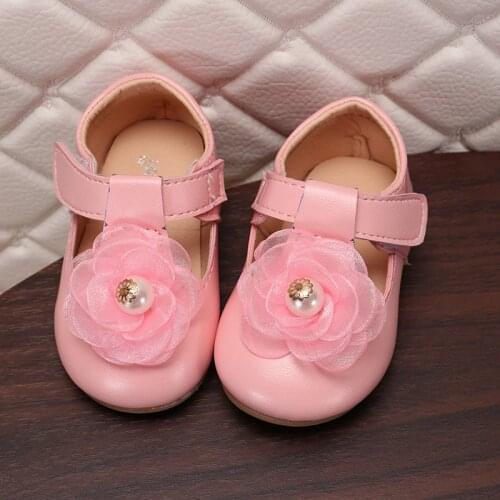 Childrens baby Shoes Soft Sole Breathable Toddler Shoes Kids Flowers Princess Shoes Little Girl Single Shoes Chaussure Fille