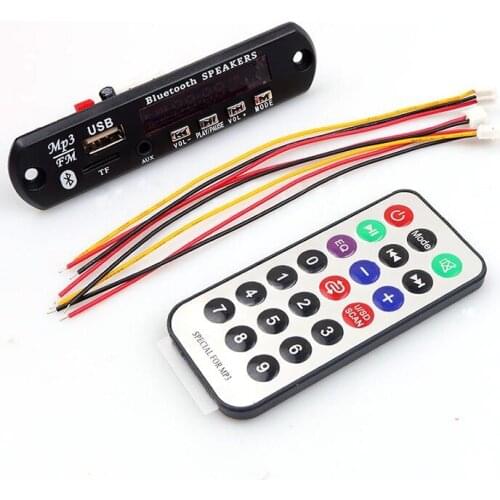 DIY Bluetooth-compatible MP3 Decoding Board Module Car Aux Audio Player Speaker TF Card Slot / USB / FM with Remote Control