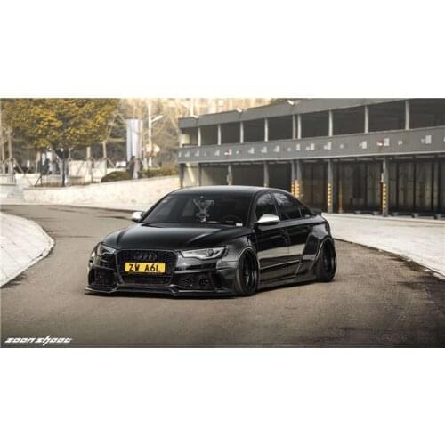 Suitable for Audi A6 S6 Rs6 Wide Body Surround Kit Carbon Fiber Front Lip Side Skirt Wheel Eyebrow Tail