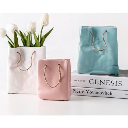 Creative Ceramic Vase Flower Pot Living Room Bedroom Kitchen Decoration Dining Table Fashion Cafe Ornaments