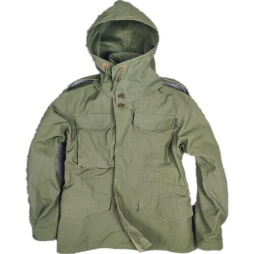 M43 Jacket Windbreaker WW2 Military Cargo Retro US Army Outdoor American Hooded Jacket Army Green