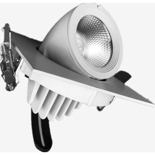 8pcs Square 10W 15W LED down light Dimmable LED Ceiling LED light AC85V-265V spotlights plafond recessed lamp Rotate 360 degree